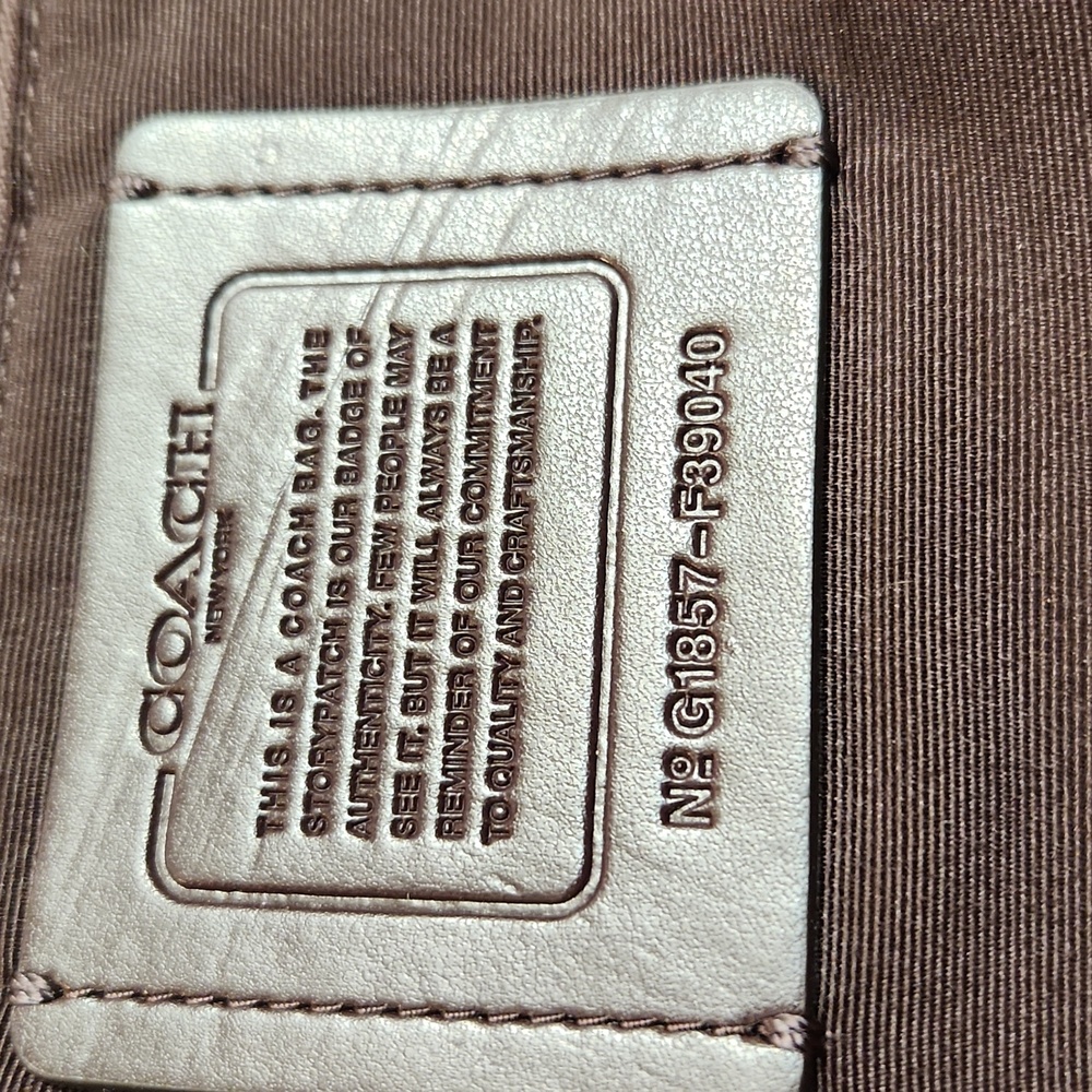 Coach Derby Purple Metallic Leather Backpack - Picture 12 of 16